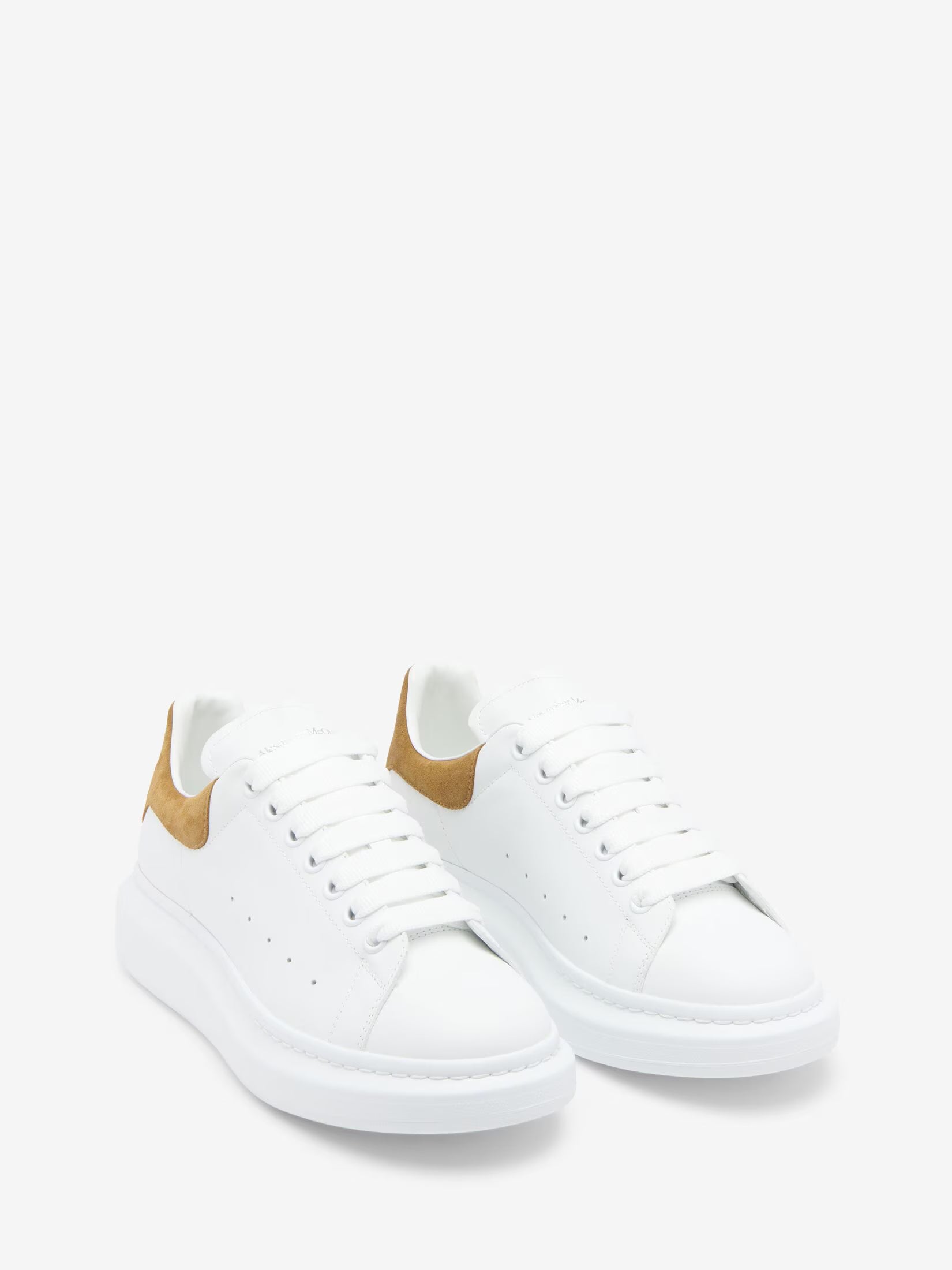 Alexander McQueen Oversized Sneaker in White & Tan