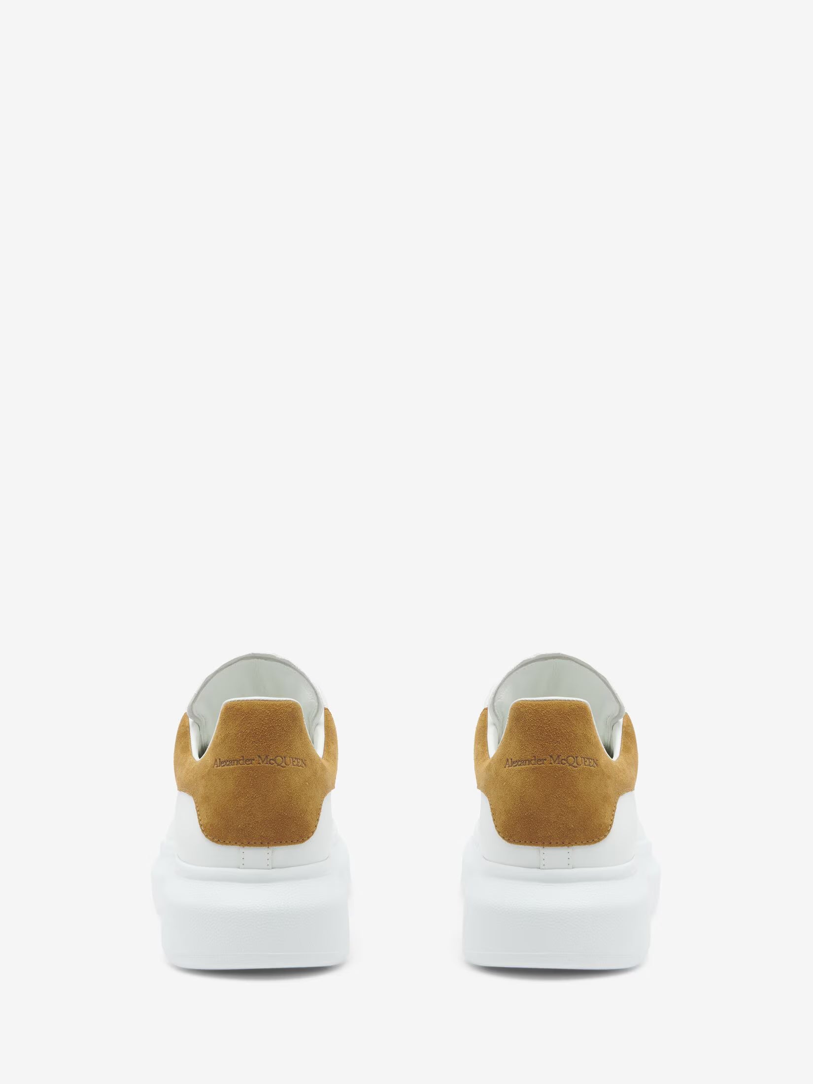 Alexander McQueen Oversized Sneaker in White & Tan