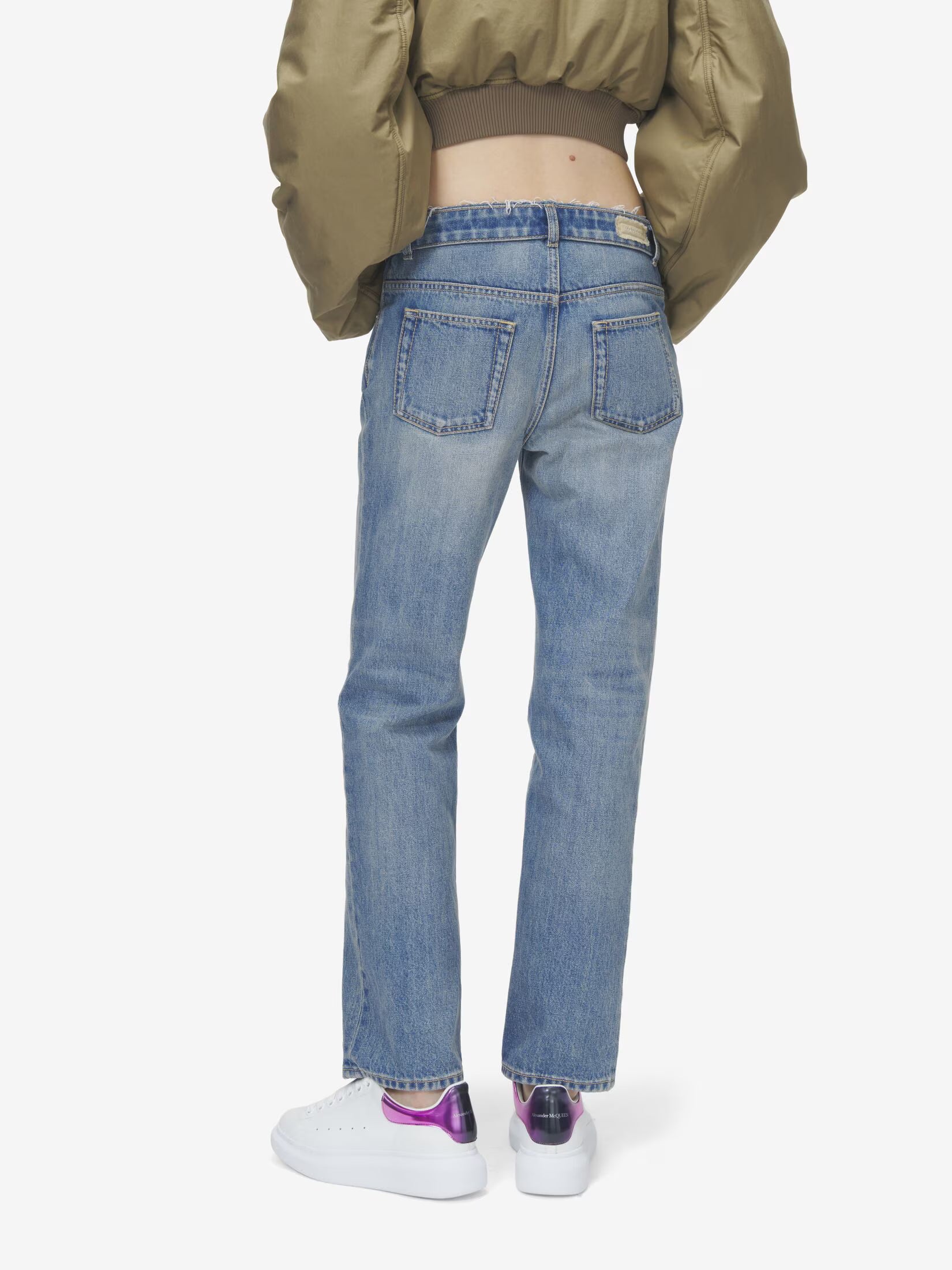 Alexander McQueen Oversized Sneaker in White & Pink