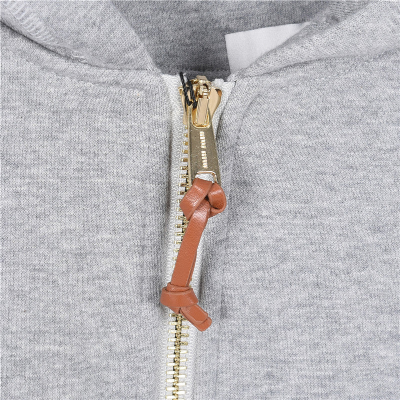 Tonal Logo Zip-Up Grey
