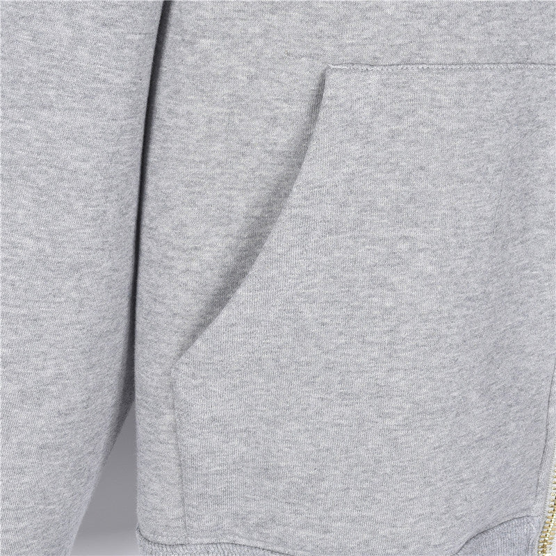 Tonal Logo Zip-Up Grey
