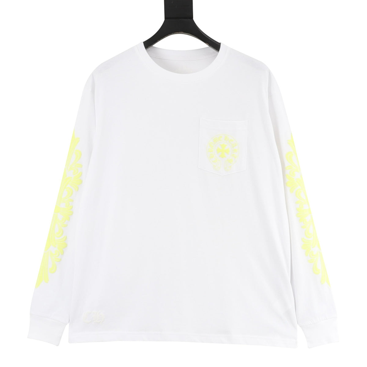 Neon Logo Long Sleeve Pocket T-Shirt White