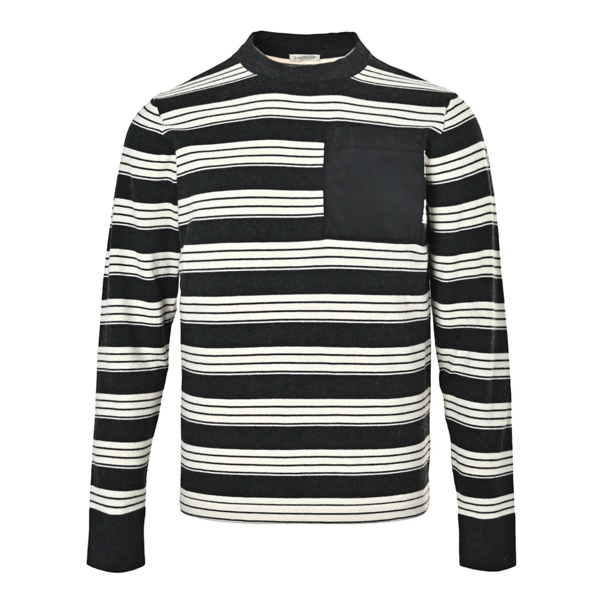Striped Chest-Pocket Black