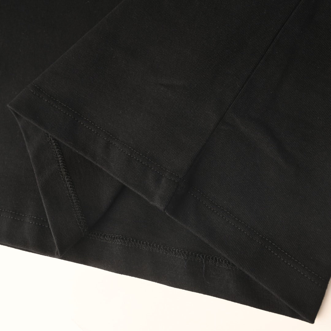 Logo-Print Turtleneck Black