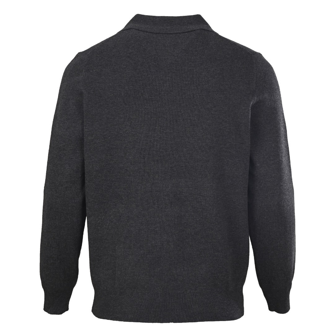 Open Polo Charcoal Grey