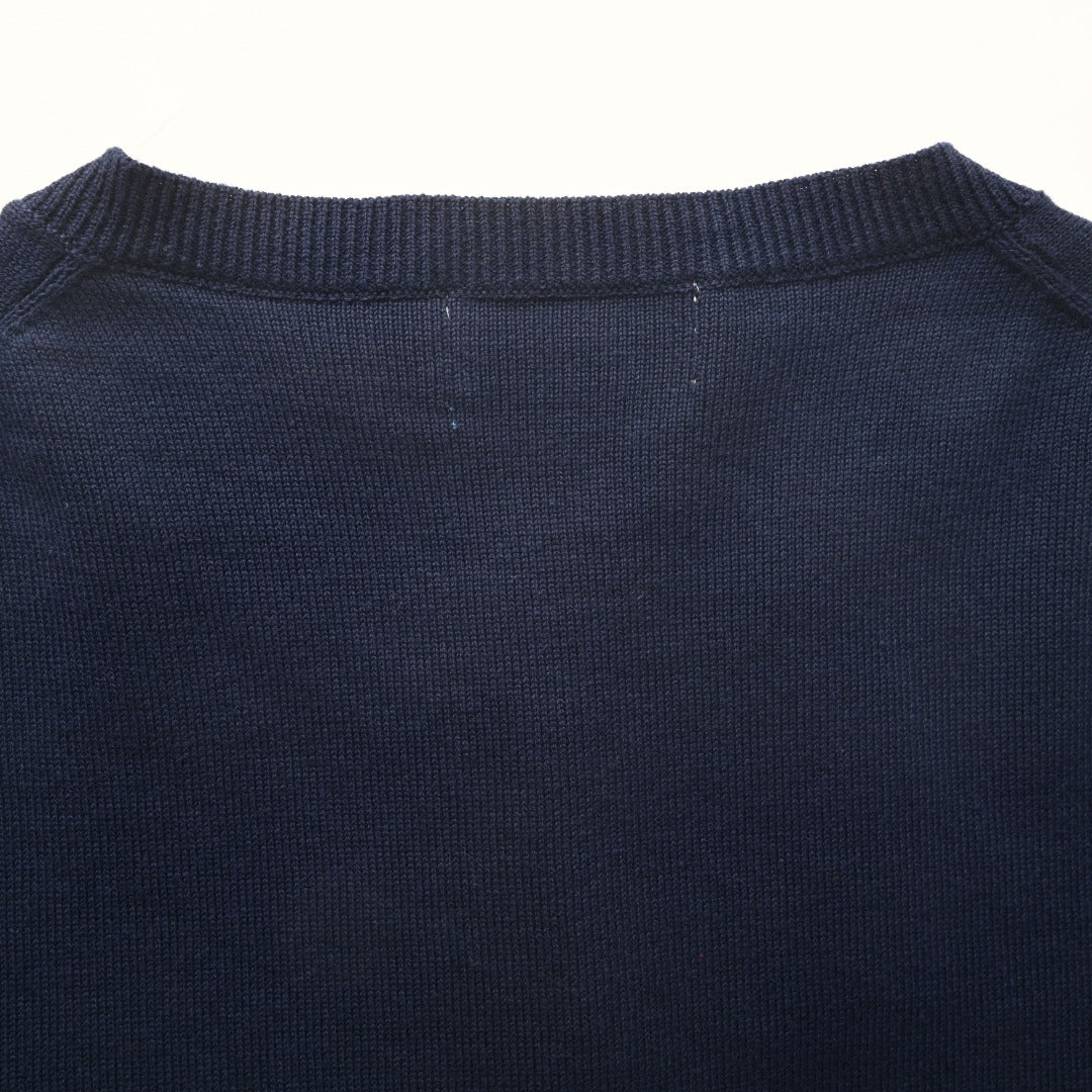 Crewneck Cardigan Navy Blue
