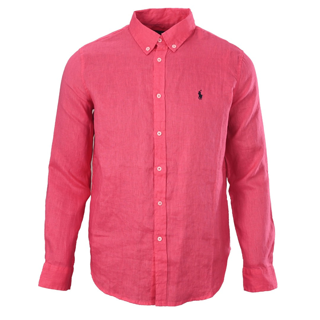 Linen Sport Shirt Vibrant Pink