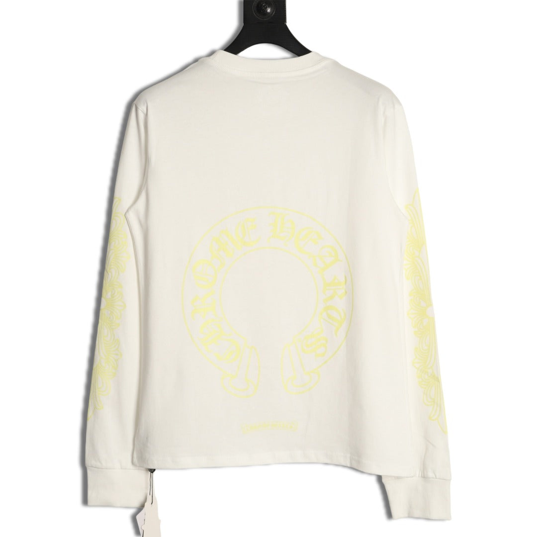 Neon Graphic Long Sleeve T-Shirt White