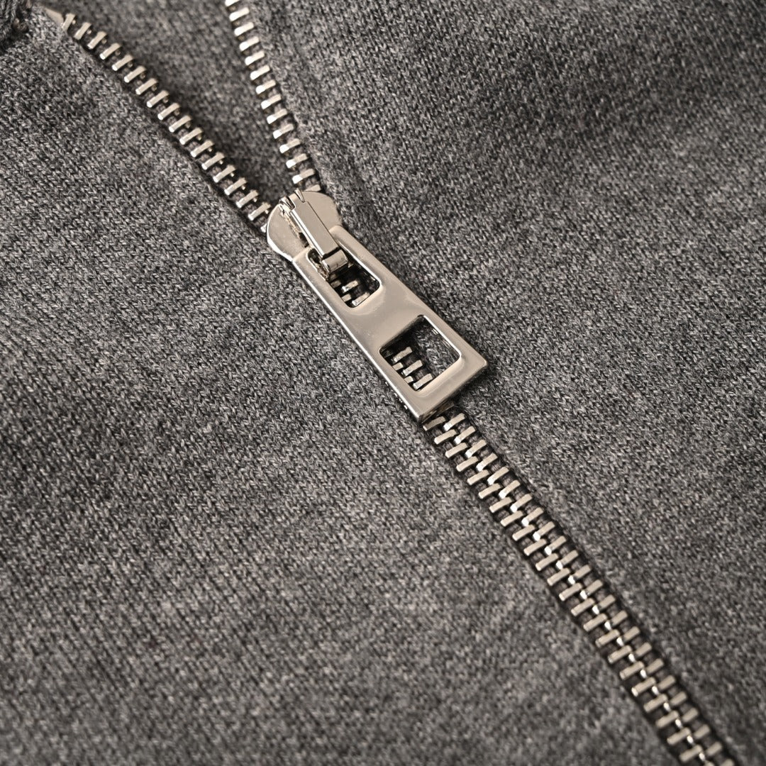 Anagram Zip-Up Hoodie Dark Grey