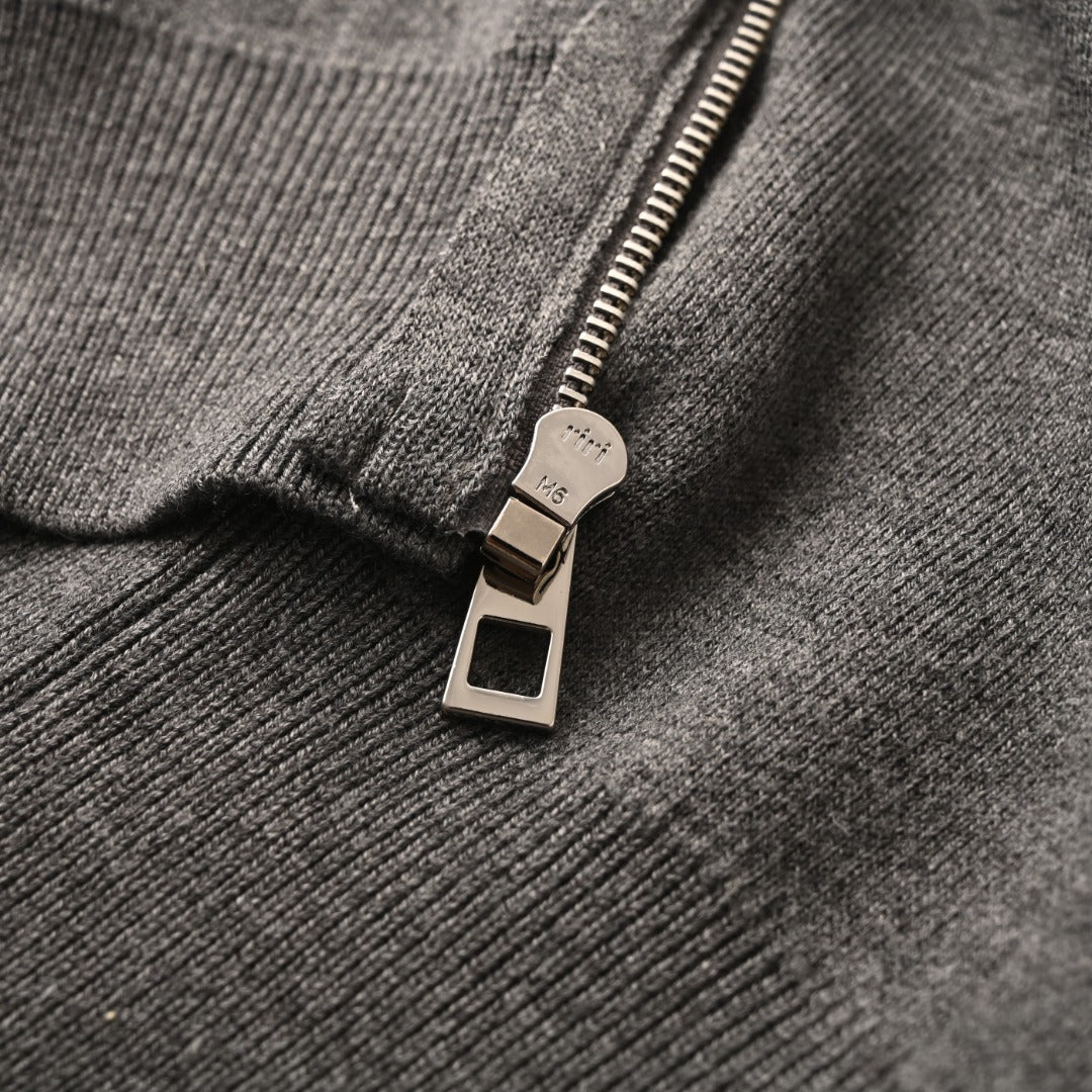 Anagram Zip-Up Hoodie Dark Grey