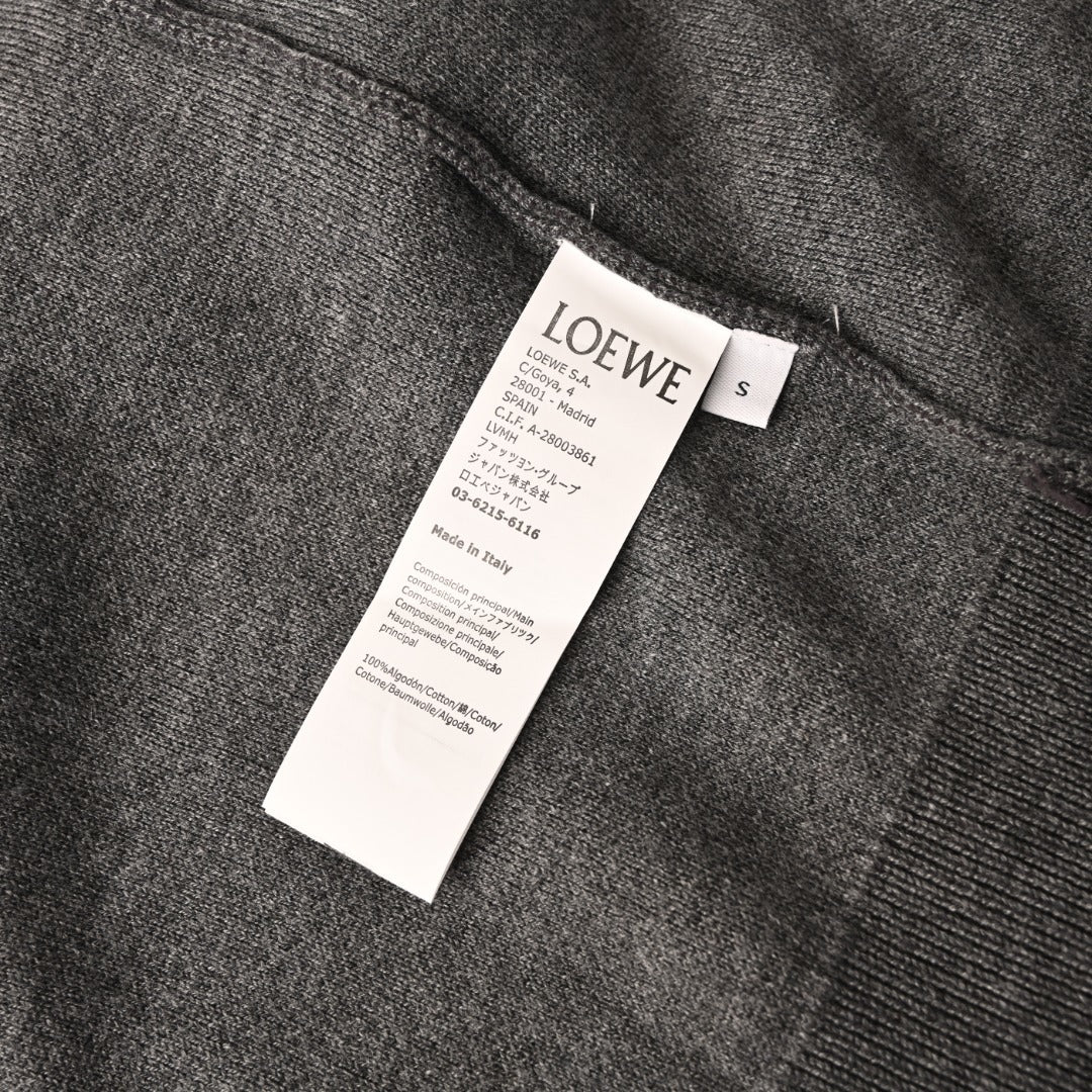 Anagram Zip-Up Hoodie Dark Grey