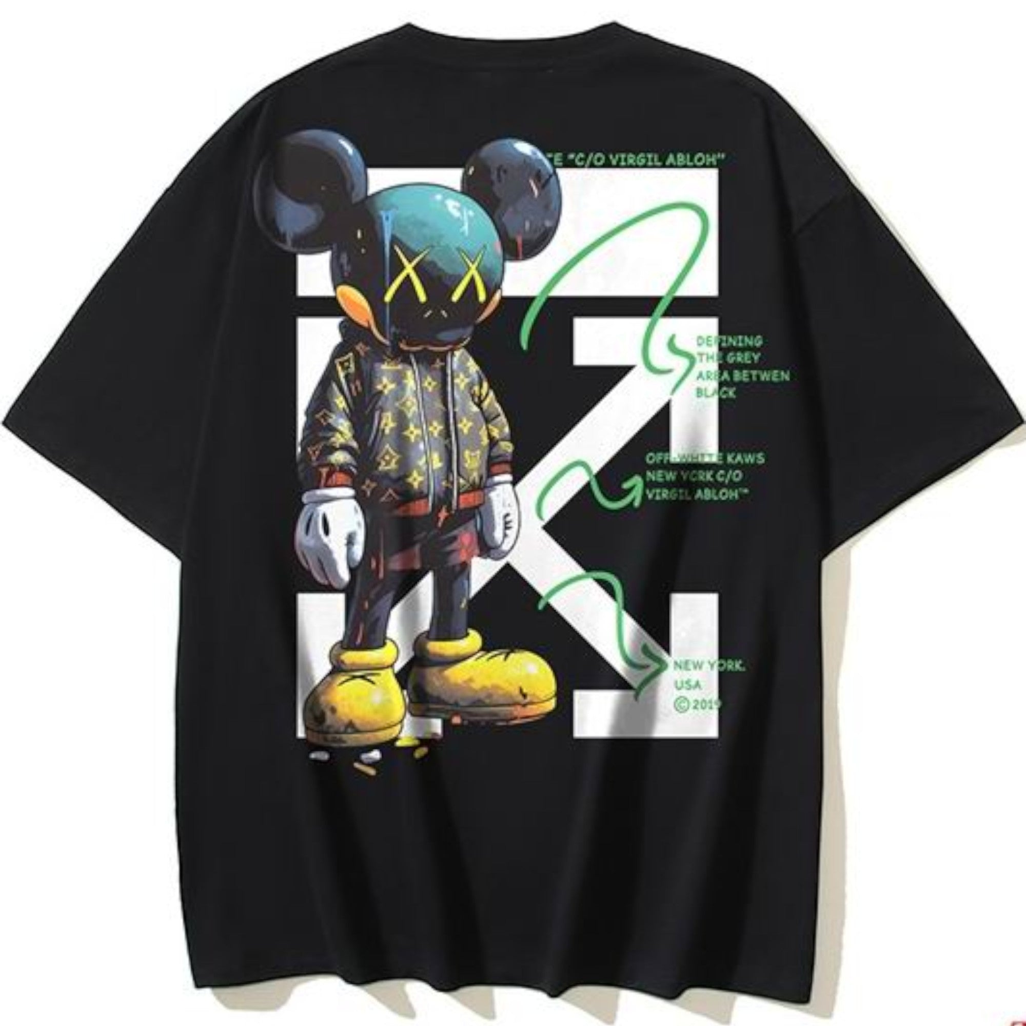 Off-White x KAWS New York Virgil Abloh T-Shirt Black