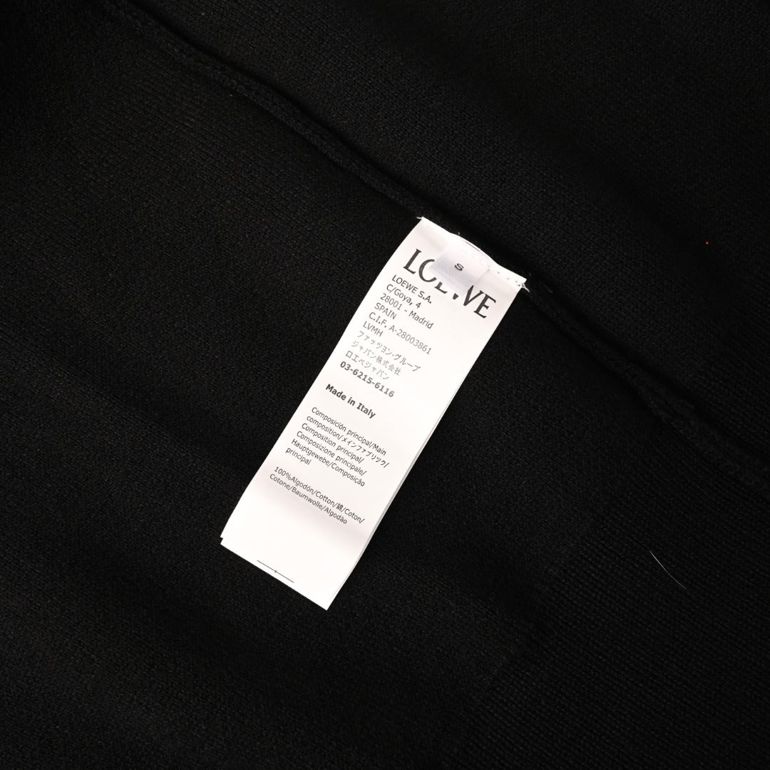 Anagram Zip-Up Hoodie Black