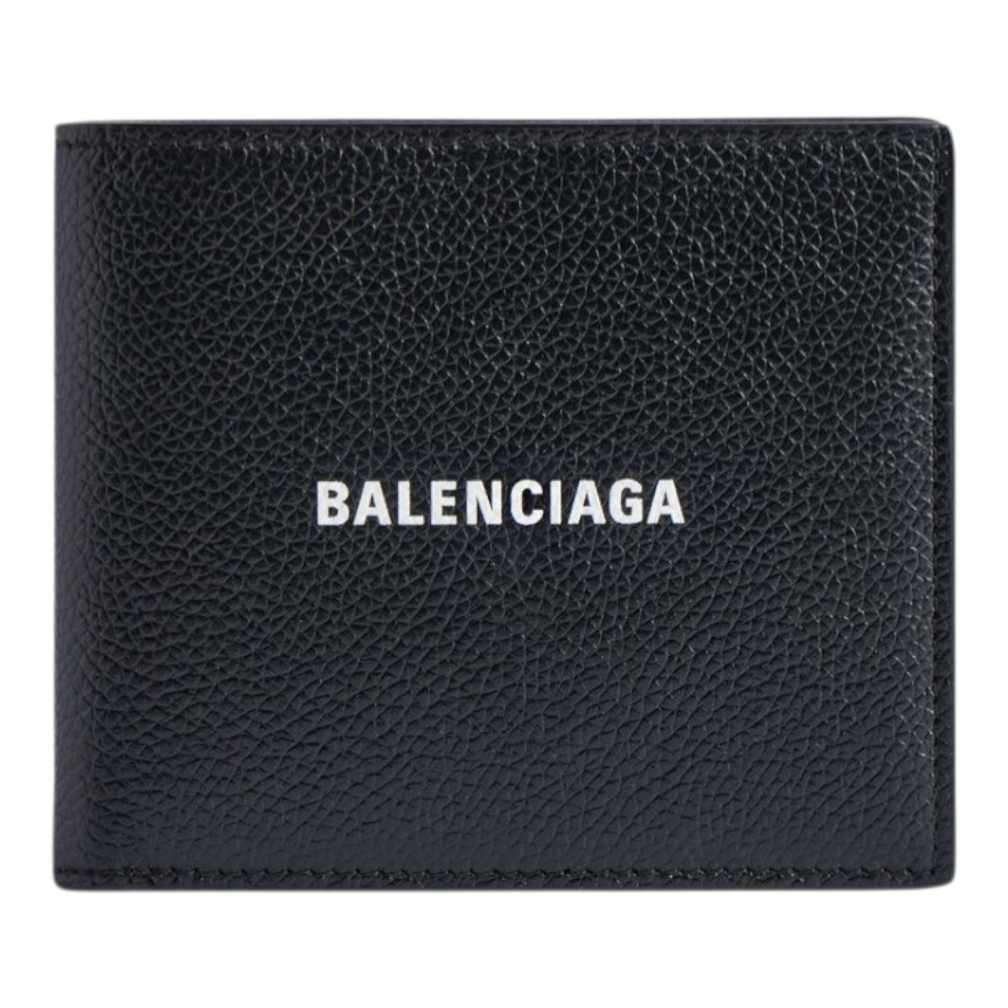 Balenciaga Cash Square Folded Wallet in Grained Calfskin