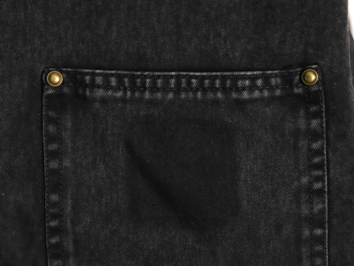 Contrast Collar Washed Black