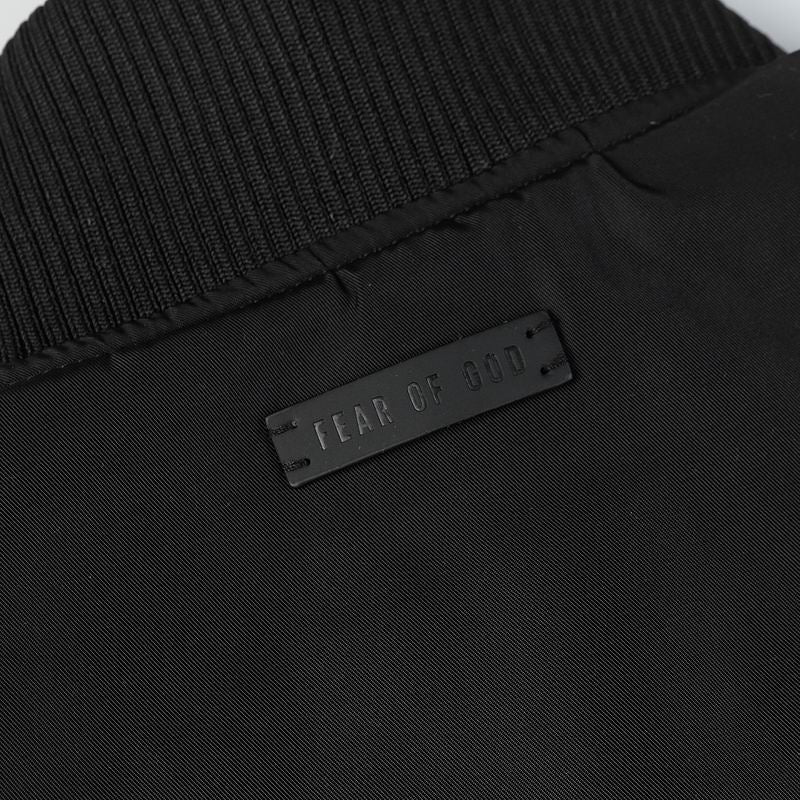 Oversized Padded Bomber Black