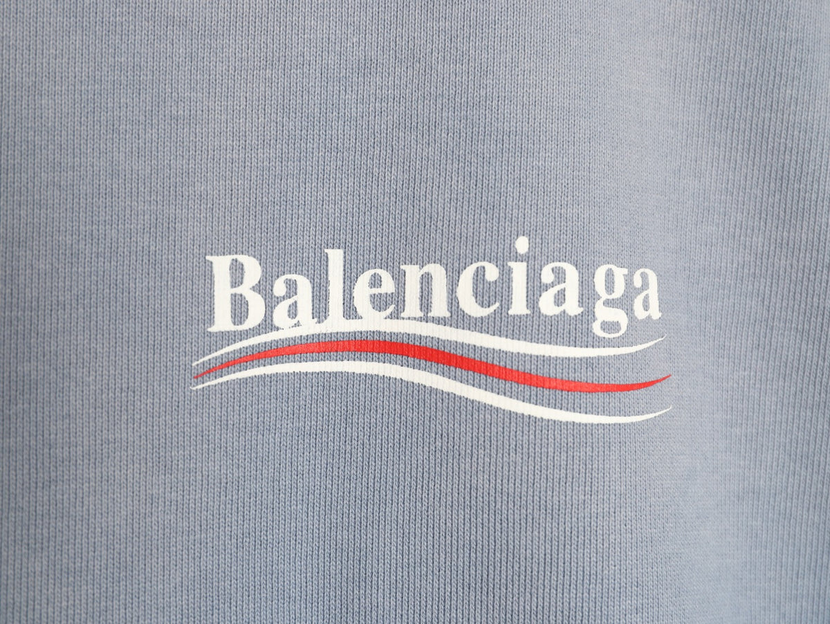 Political Campaign Medium Fit Hoodie Faded Blue