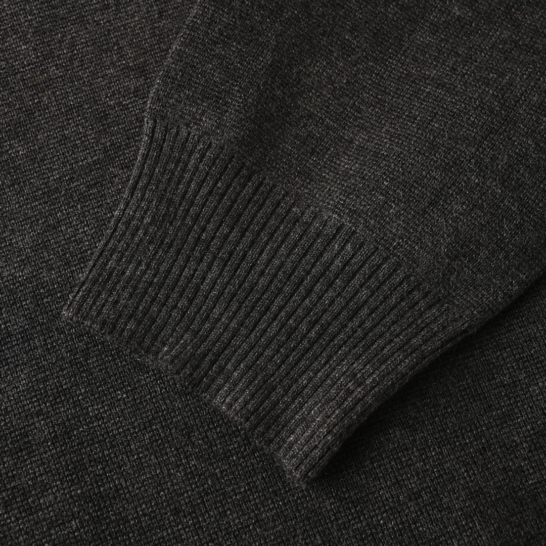 Open Polo Charcoal Grey