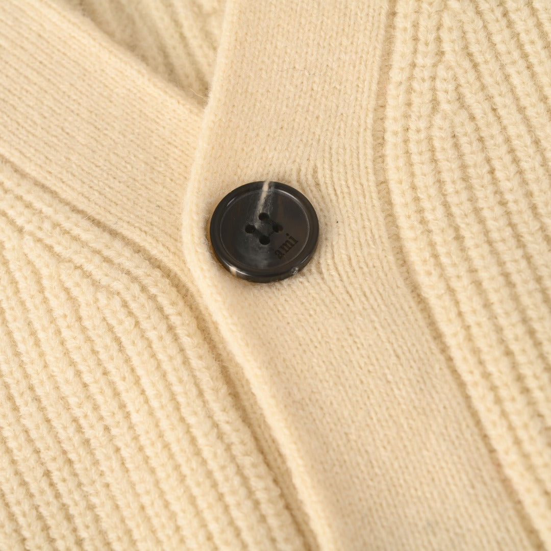 Ribbed College Cream & Red