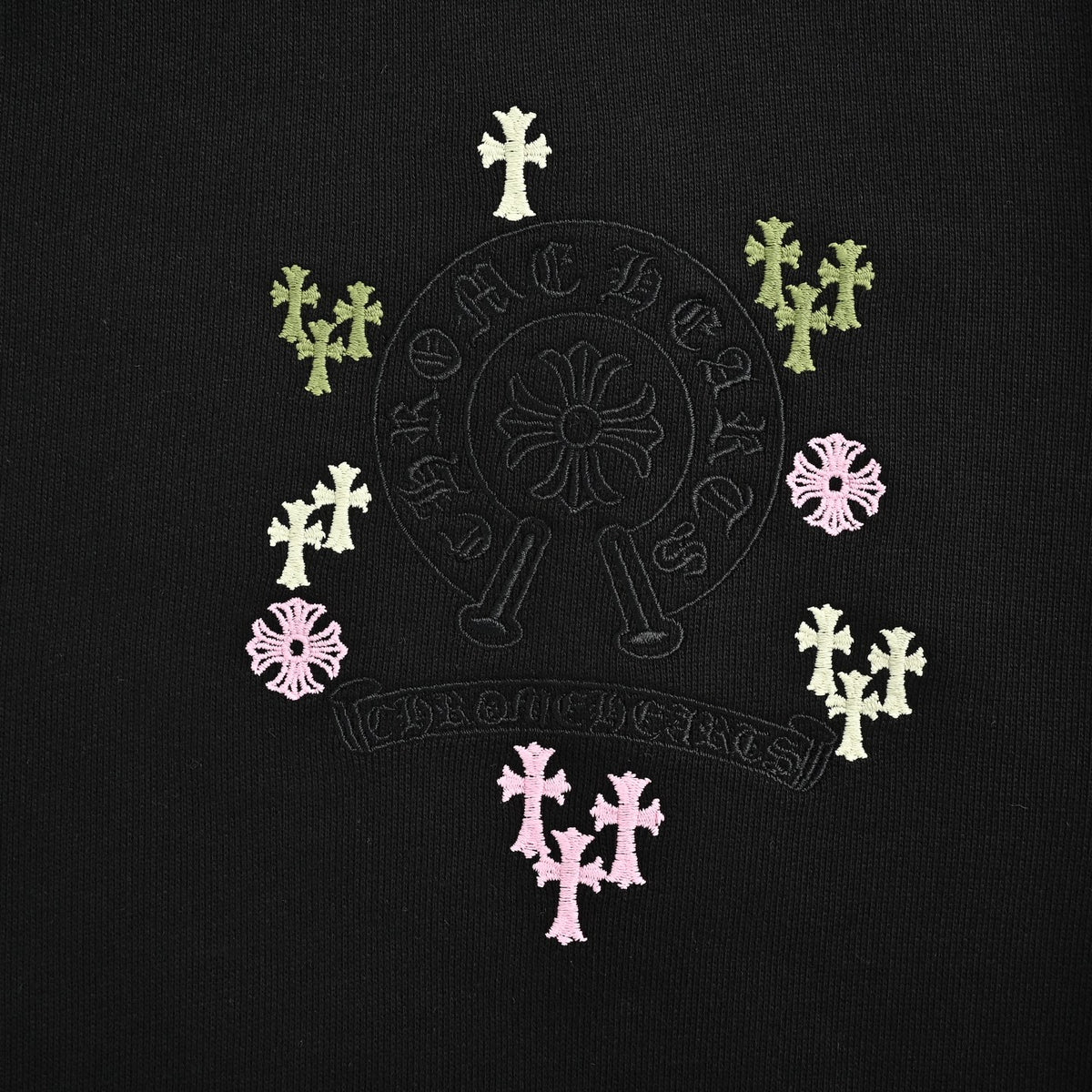 Multicolor Cross Logo Embroidered Crewneck Sweatshirt