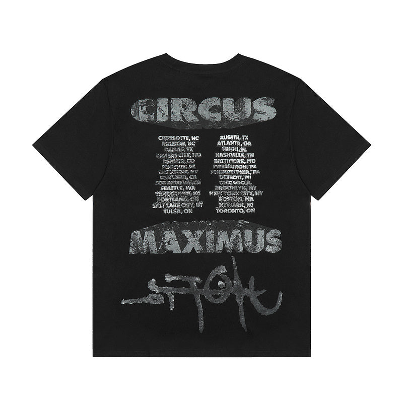 Green Hyena Tour Graphic T-Shirt Black