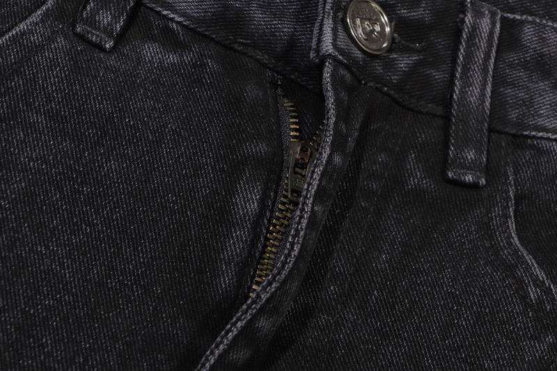 Logo Graphic Baggy Jeans Stained Black
