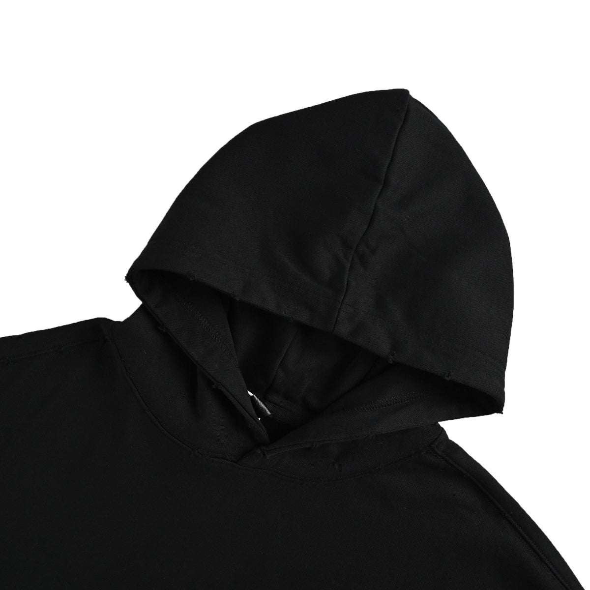 Circular Logo Pullover Hoodie Black
