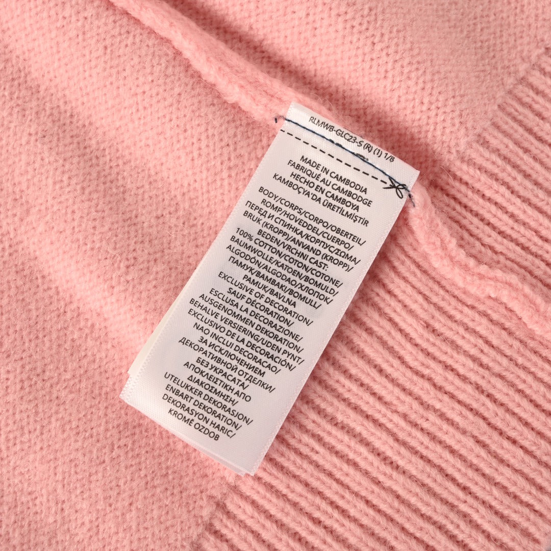 V-Neck Cardigan Pink