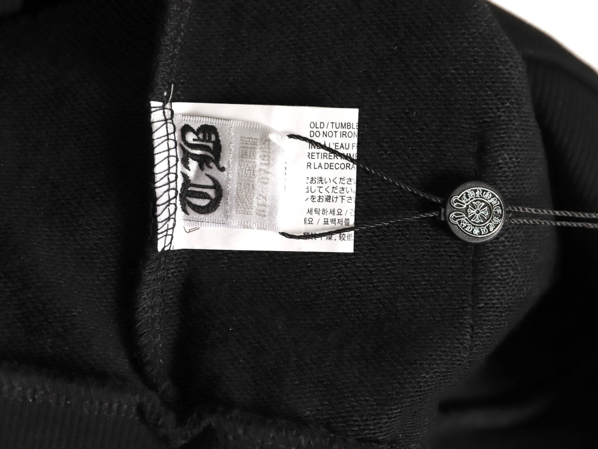 Cross Logo Zip-Up Hoodie Black