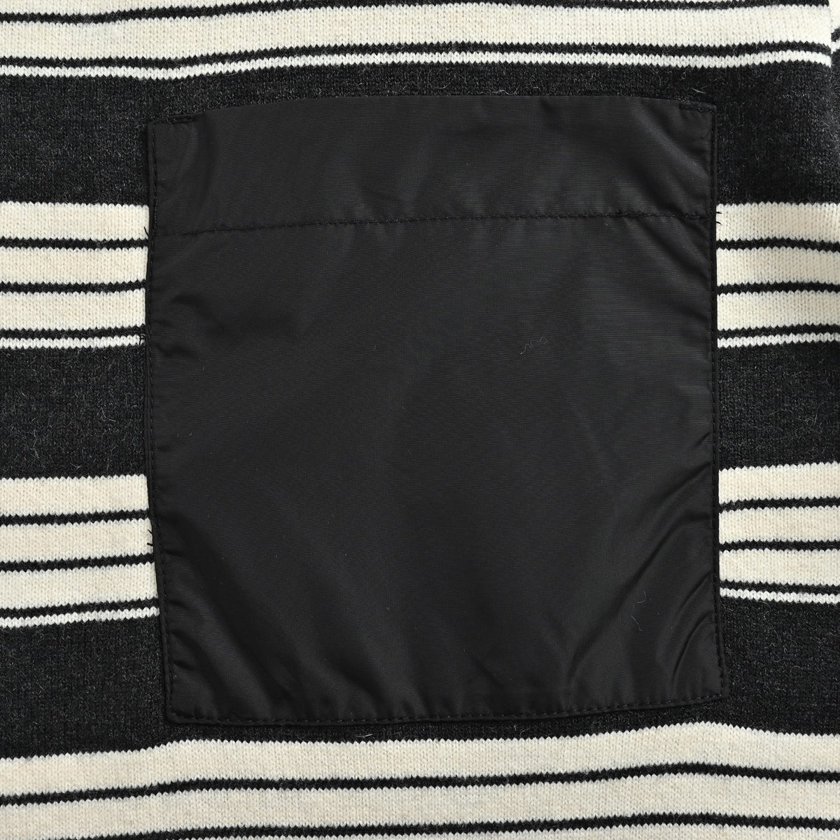 Striped Chest-Pocket Black