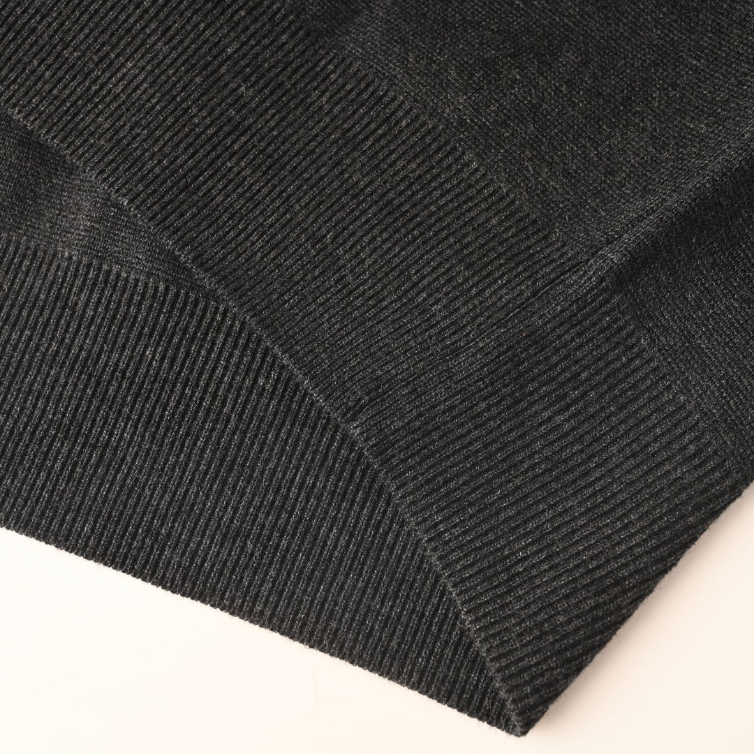 Open Polo Charcoal Grey