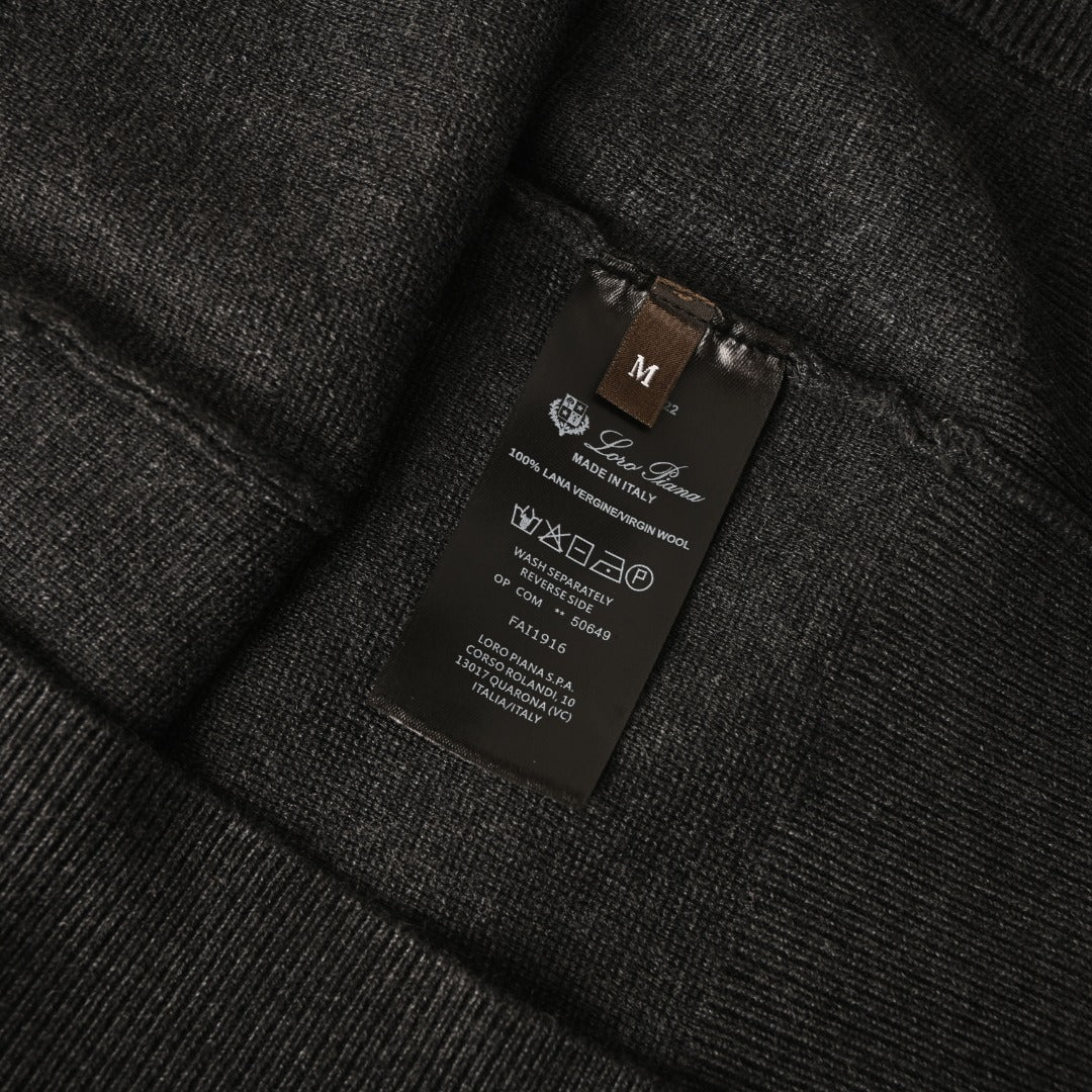 Open Polo Charcoal Grey