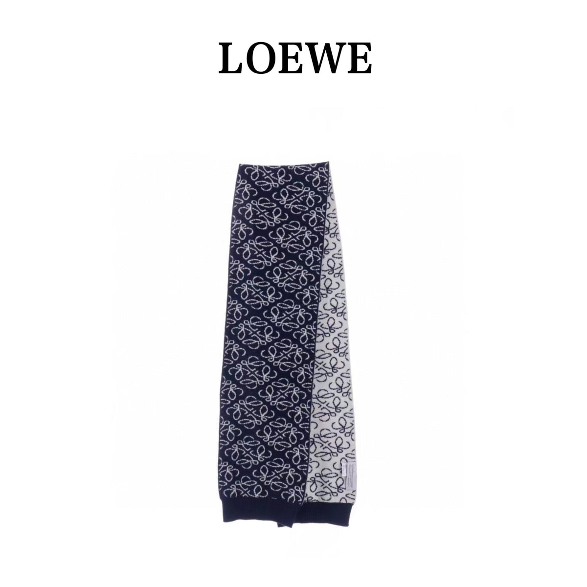 Anagram Jacquard Knit Navy White
