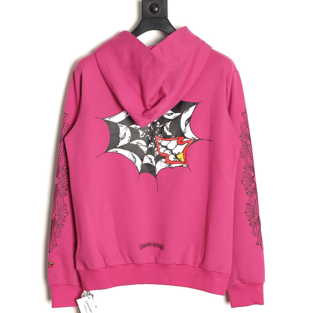 x Matty Boy Spider Web Hoodie Pink