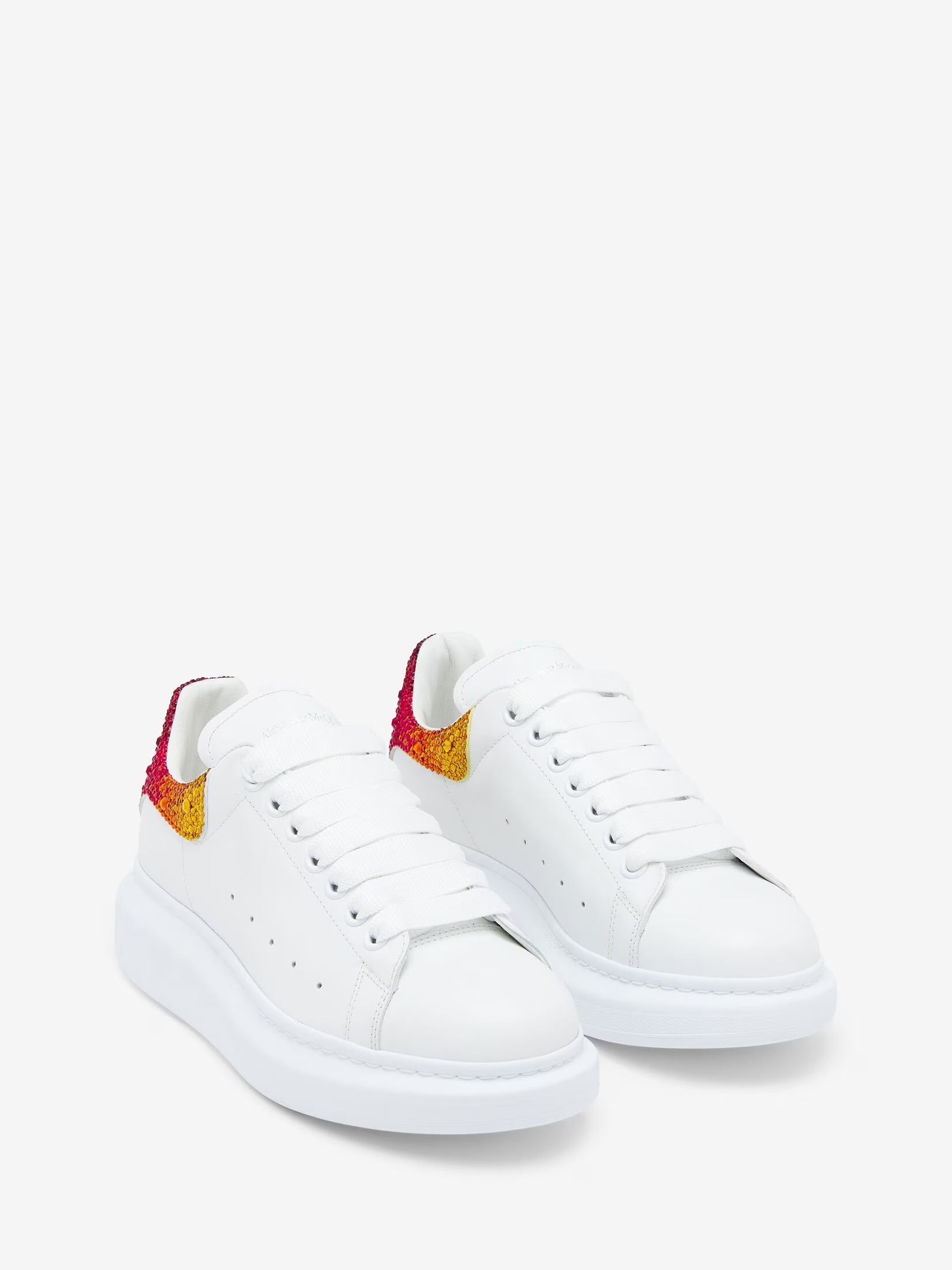 Alexander McQueen Oversized Sneaker in White Orange