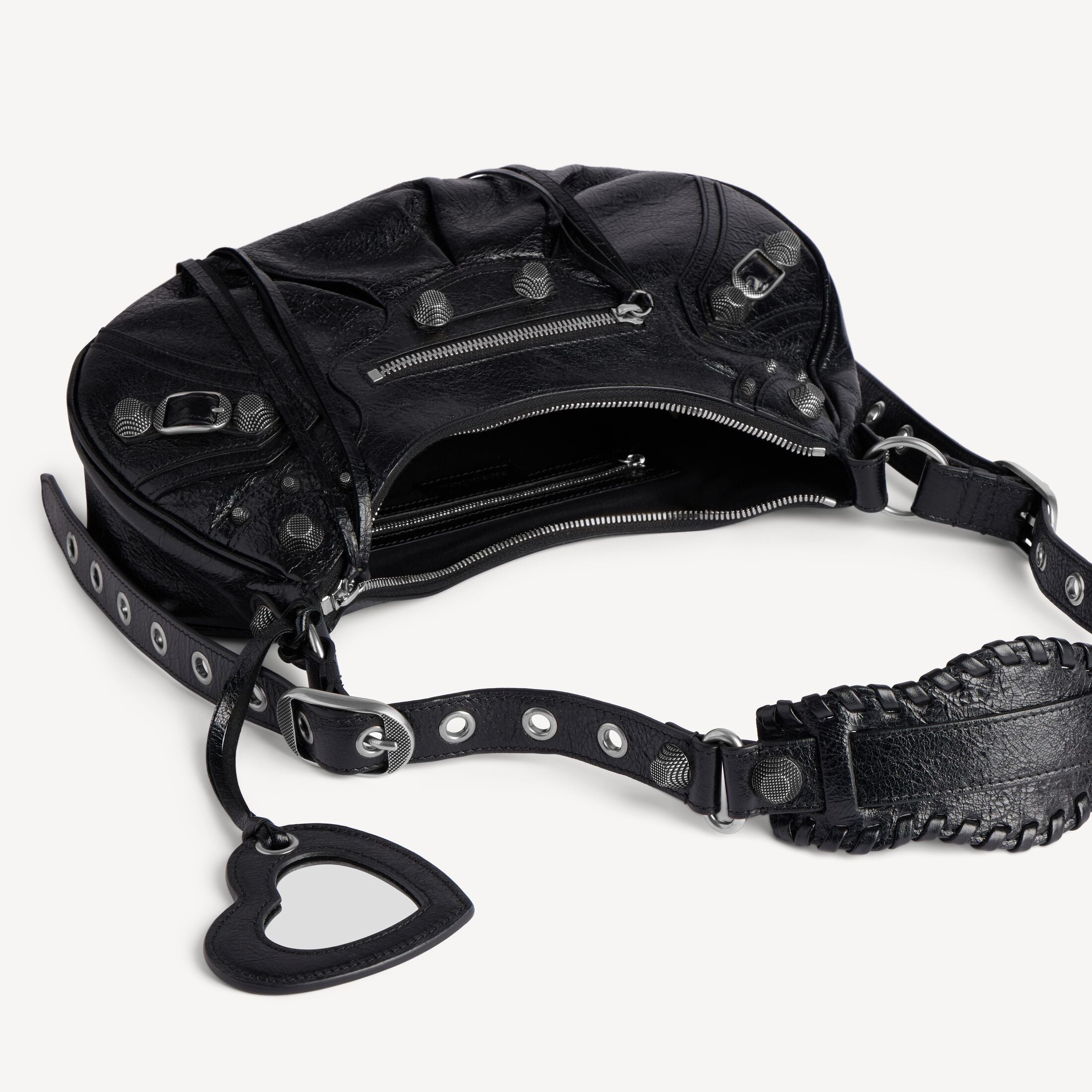Balenciaga Le Cagole Small Shoulder Bag in Waxed Suede Calfskin