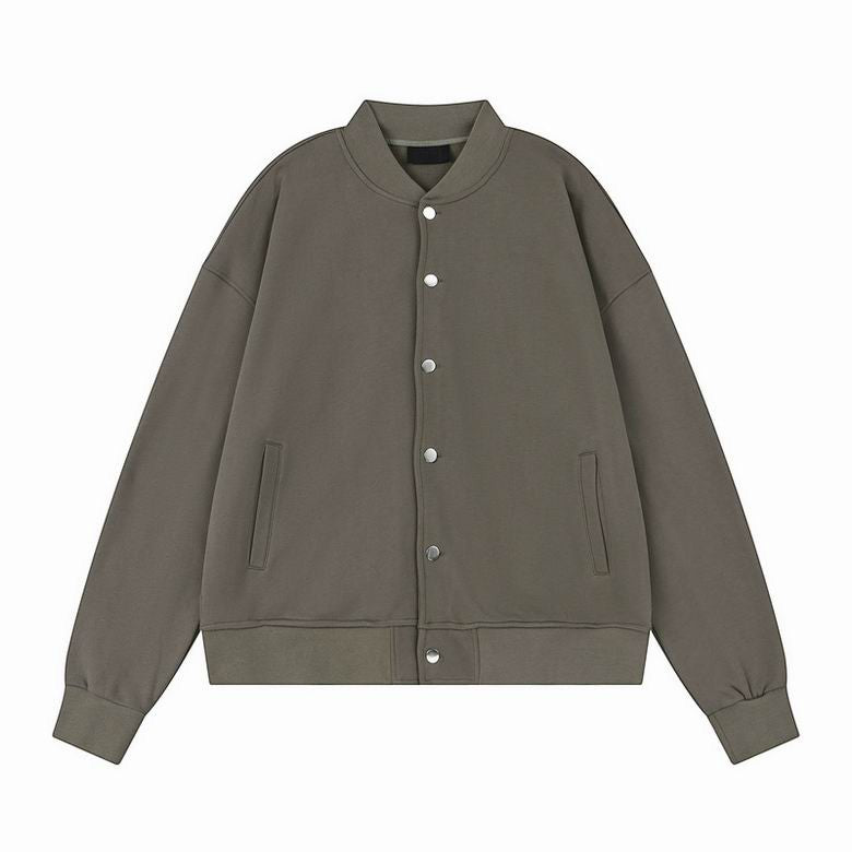 Relaxed Fleece Baseball Jacket
