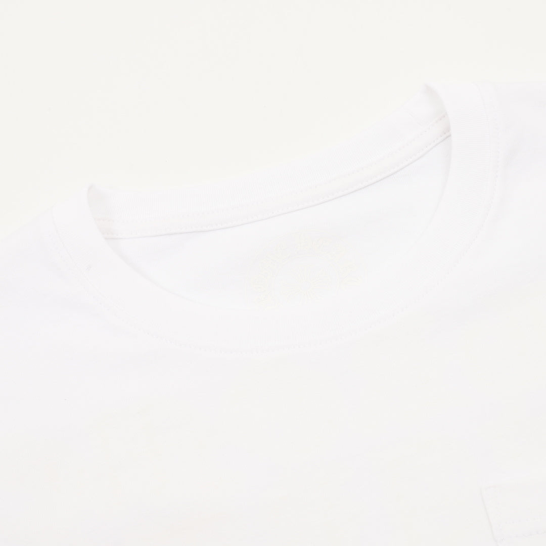 Neon Logo Long Sleeve Pocket T-Shirt White