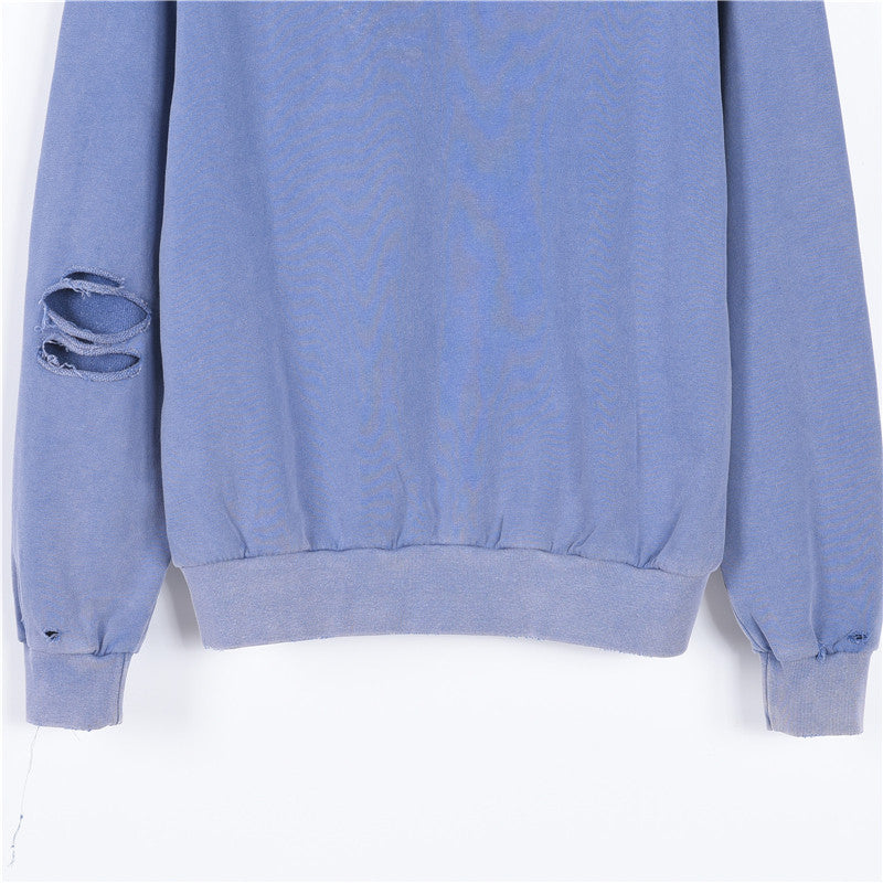 Paris Moon Faded Hoodie Blue