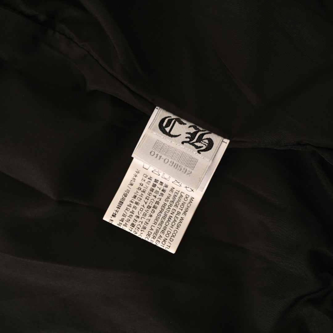 Multicolor Cross Patch Zip-Up Hoodie Black