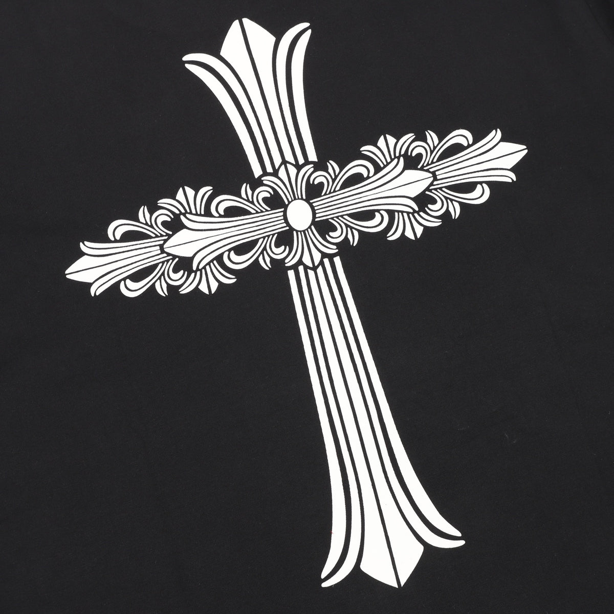 Gothic Logo Long Sleeve Pocket T-Shirt Black