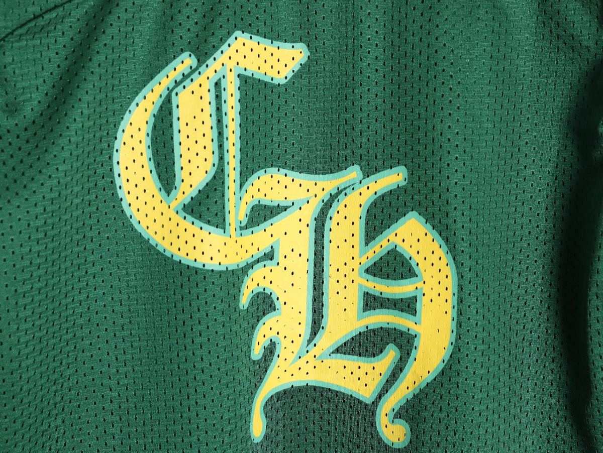 Sports Mesh Warm Up Jersey Green & Yellow