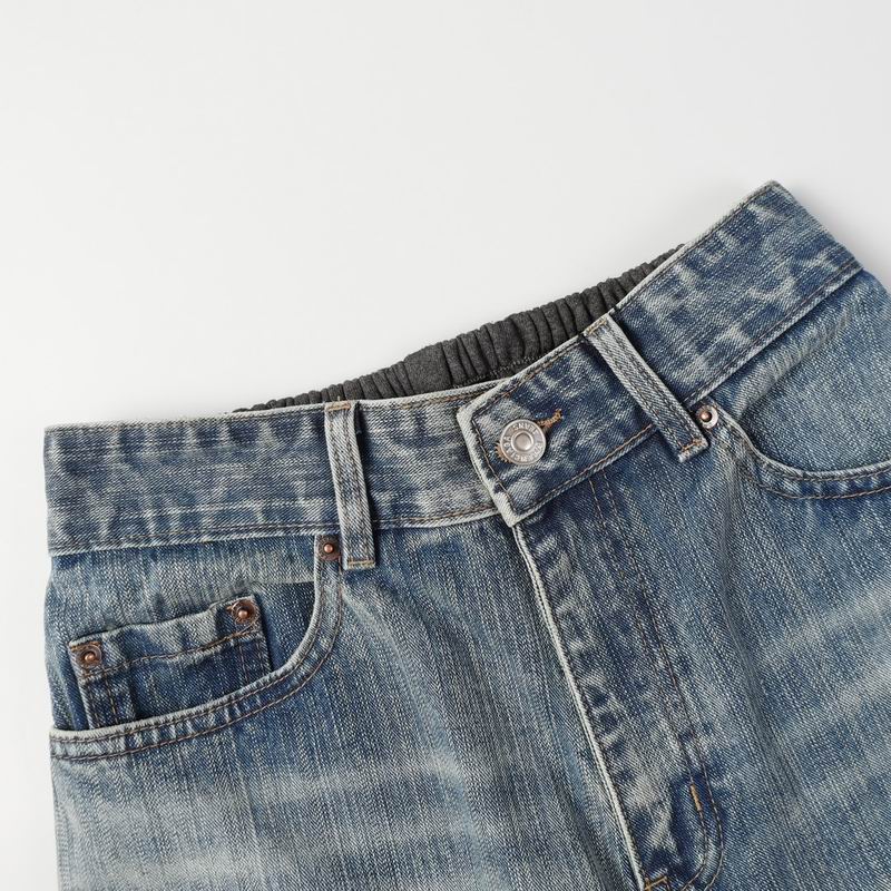 Embroidered Logo Baggy Jeans Light Blue