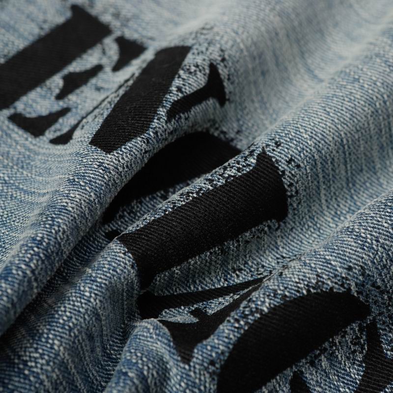 Embroidered Logo Baggy Jeans Light Blue