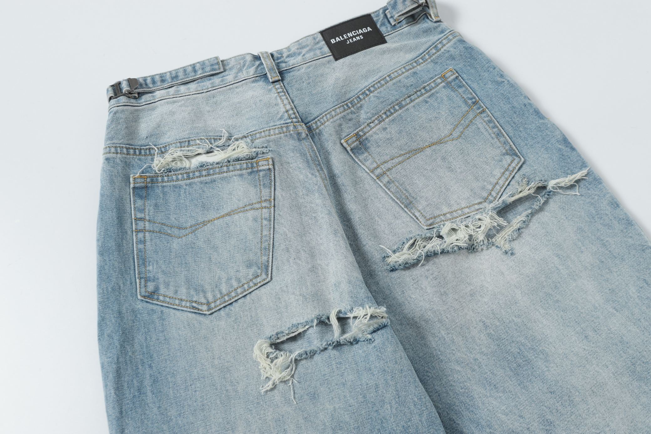 Destroyed Baggy Jeans Eco Blue