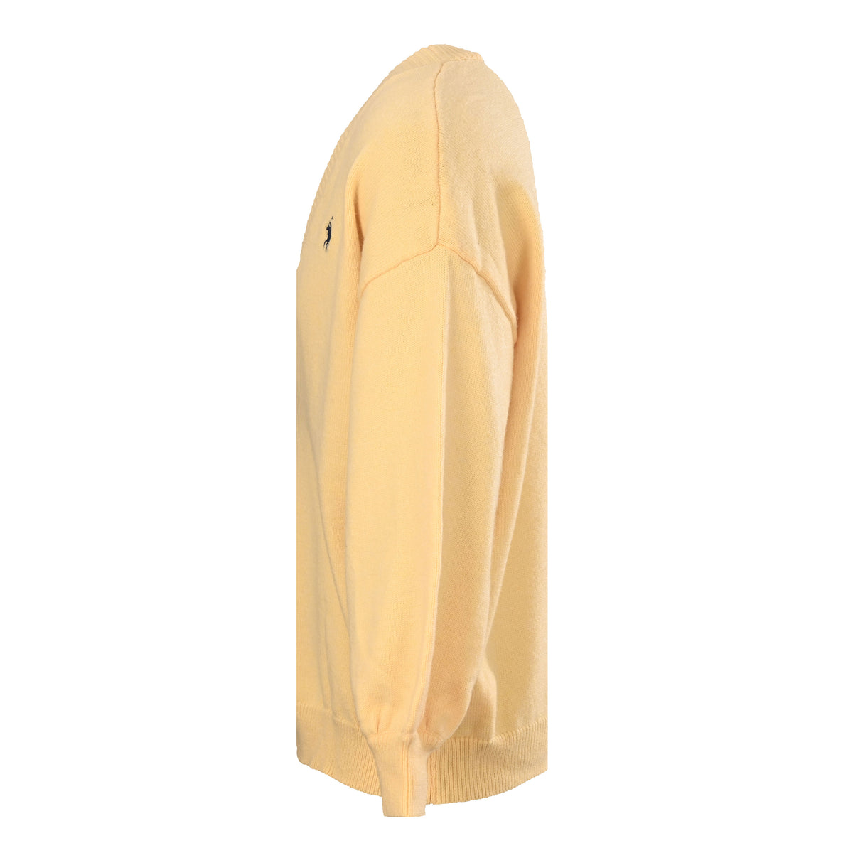 Relaxed V-Neck Cardigan Pale Yellow