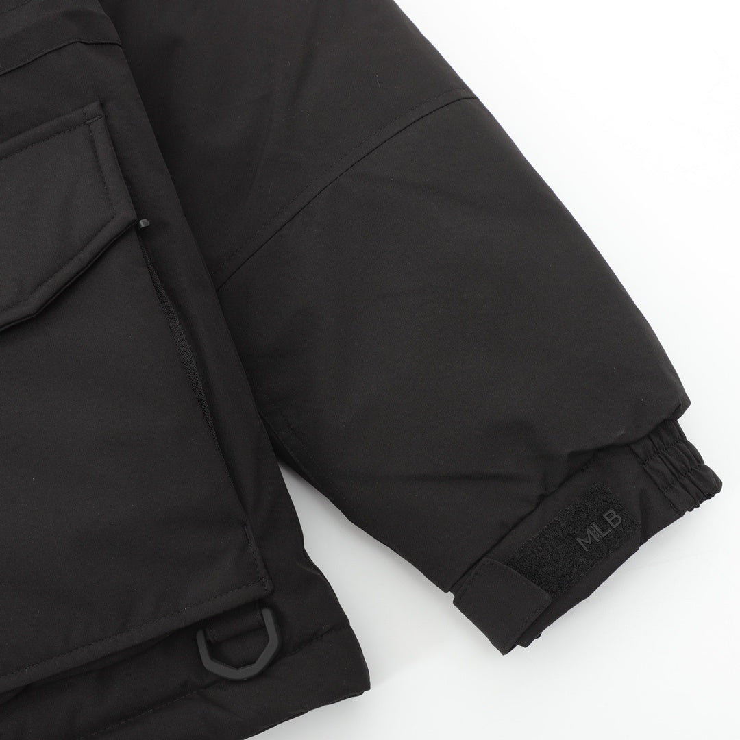 New York Yankees Long Puffer Black
