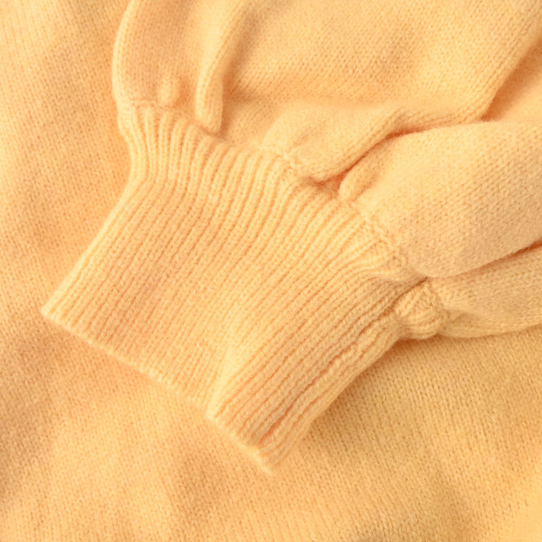Relaxed V-Neck Cardigan Pale Yellow