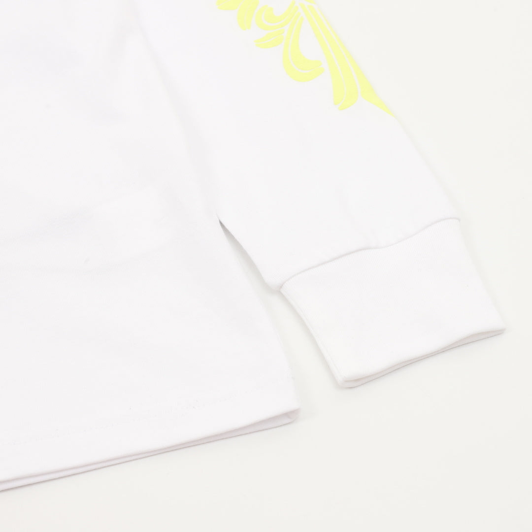 Neon Logo Long Sleeve Pocket T-Shirt White
