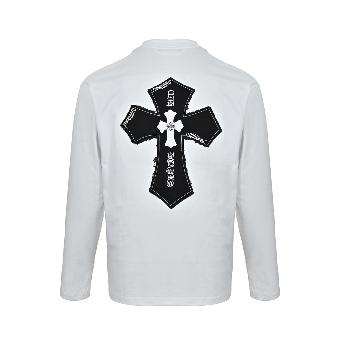 Cross Graphic Long Sleeve T-Shirt White & Black